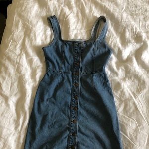 UO denim button down dress